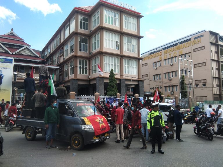 Aksi 11 April Mahasiswa Baubau Angkat Isu Tolak Penundaan Pemilu dan Tolak Kenaikan BBM