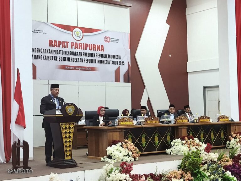 Wali Kota Yusran Fahim Sampaikan Capaian Pembangunan Baubau