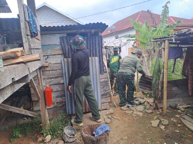 Kodim 1413/Buton Bedah Rumah Melalui TMMD Ke-129